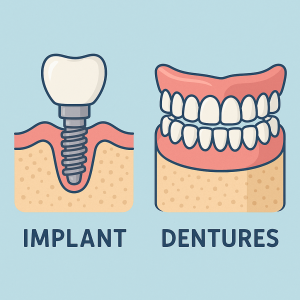 مقایسه ایمپلنت دندان و دندان مصنوعی در دندانپزشکی پارسیان نازیآباد